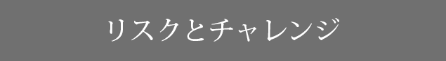 リスクとチャレンジ